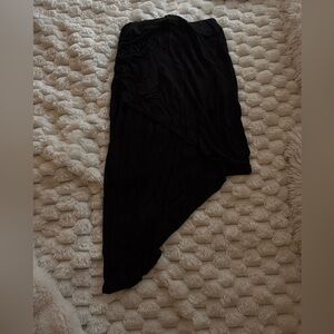 Charlotte Russe Black Asymmetrical Draped Skirt